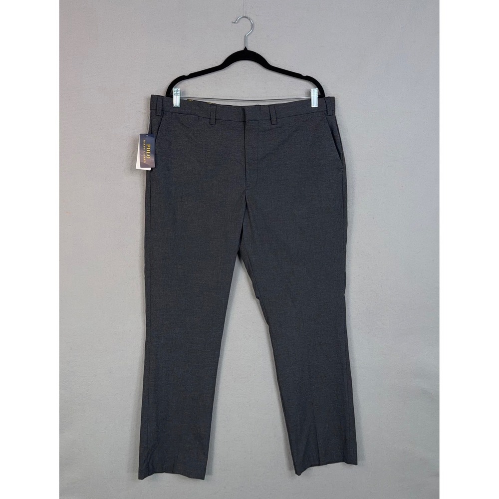 Polo Ralph Lauren Trousers Mens 38x32 Gray Heather Straight Fit Classic Preppy